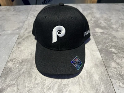 NWT Kipa Premium Old Philadelphia Phillies Black/White P Hat Cap Lid Curved Brim - Image 1 of 4