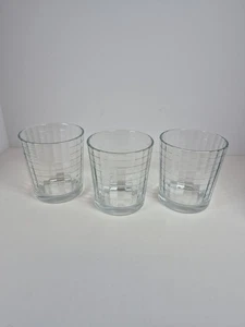 3 Vintage Steine Gläser Optik Block klar Fensterscheibe Becher schwer sehr guter Zustand - Bild 1 von 10
