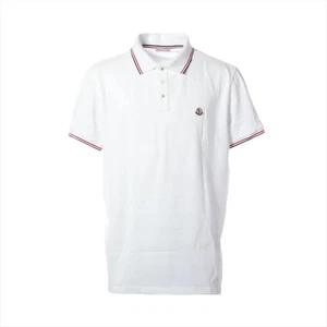Moncler 20 years Cotton Polo shirt XXL Men's White  F20918A70300 - Picture 1 of 7
