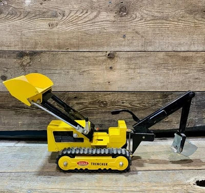 1970-73 Tonka, Trencher, Backhoe Front Loader, Pressed Steel - Image 1 of 4