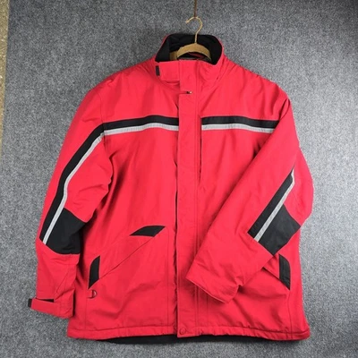 Cabela’s Gore-Tex Jacket Men’s 2XL Tall Red Black Silver Nylon Shell Coat - Image 1 of 4