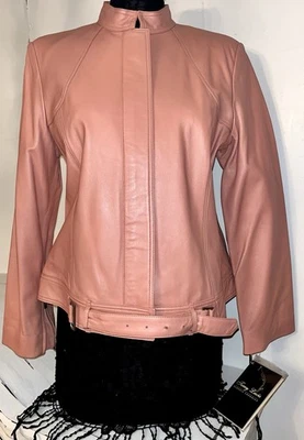 NWT Terry Lewis Very Rare Women’s Dusty Punk Mauve Soft Leather Jacket M - Image 1 of 3