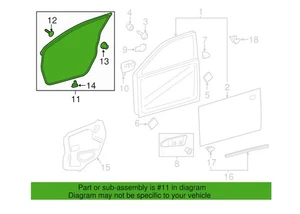 2013-2018 Lexus Left Front Door Weatherstrip - Picture 1 of 1