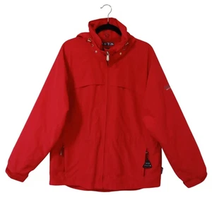 Pacific Trail Ladies Red Hooded Outdoor Jacket M Adjustable Cuffs & Pockets Mens - Picture 1 of 13