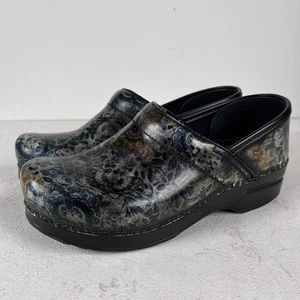 Dansko Womens Floral Metallic Print Clogs Sz 8.5 (39) - Picture 1 of 11