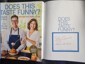 AUTOGRAPHED Stephen Colbert & Evie Colbert SIGNED Book Does This Taste Funny? - Picture 1 of 6