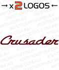 2X Regent Crusader Word Vintage, Retro Caravan Decal, Sticker