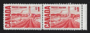 Canada — 1967, Centennial: Edmonton Oil Field, by H.G. Glyde #465B (Pair) — MNH - Picture 1 of 1