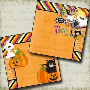 Trick or Treat Spider NPM Halloween - 2 Premade Scrapbook Pages - EZ Layout 3869 - Picture 1 of 2