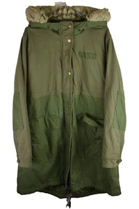 GAP Maternity Womans Khaki Green Hooded Military Style Parka Jacket Size M - Picture 1 of 9