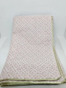 Anne De Solene Leonie Boudoir Sham Long Staple Cotton Pink Green trim New - Picture 1 of 5