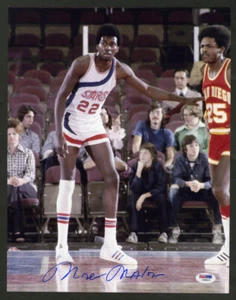 Moses Malone SIGNED 11x14 Photo Utah Stars ABA PSA/DNA AUTOGRAPHED Rockets HOF - Picture 1 of 1