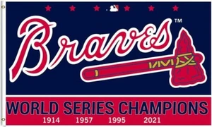 Atlanta Braves Flag Large 3x5 Banner Logo Baseball MLB FREE SHIPPING - Picture 1 of 3