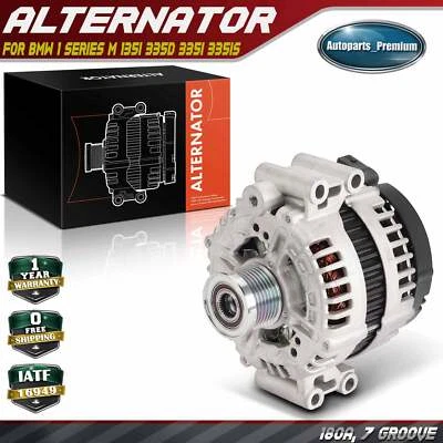 Alternator for BMW 1 Series M 135i 335d 335i 335is 335xi 535i 535xi 180A CW 12V - Image 1 of 4