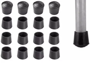 16 Pk -Chair Leg Tips Caps 5/8" anti Slip Rubber Table Leg Cap, Black - Picture 1 of 6