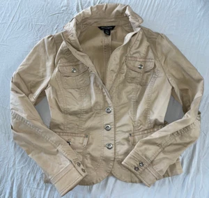 White House Black Market WHBM Stretch Poly/Baumwolle Übergangsjacke Gr. 4 - Bild 1 von 7