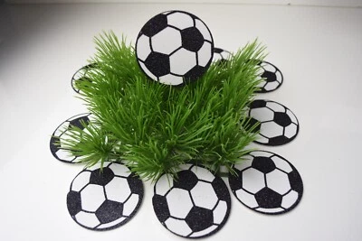 10 PIEZAS Fútbol Deportes Fiesta Suministros Favores Pelota Decoración Negro Blanco Fútbol HR Foto 1 de 4