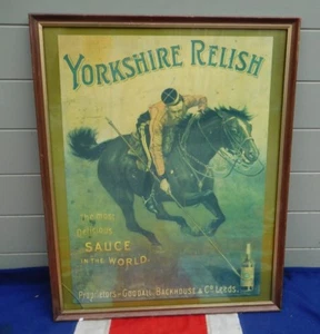 DECORATIVE MILITARY LANCER YORKSHIRE RELISH FRAMED ADVERTISEMENT POSTER  - Picture 1 of 7