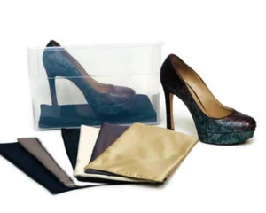 PROTECTOR ALMOHADILLA CAJA ZAPATOS SATINADO DE LUJO, DISEÑADOR, INSERTO CAJA ZAPATOS - Imagen 1 de 4