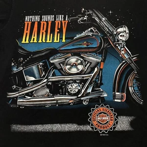 Vintage Harley Davidson XL T-shirt Eagle Motorcycle Bike Engine Flag Motor USA - Picture 1 of 9