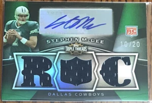 2009 Topps Triple Threads Rookie Autographed Relics Prime Sepia Stephen McGee - Picture 1 of 2