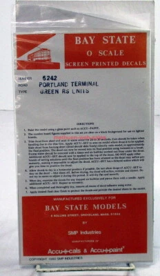 Bay State/SMP/Accu-Cals~O-Scale Decals~#6242~Portland Terminal Green RS Units~ME - Image 1 of 2