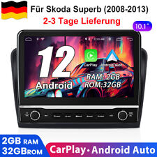 Produktbild - 10.1'' Android 12 Autoradio GPS Carplay Für Skoda Superb II 3T4 2008-2013 2+32G
