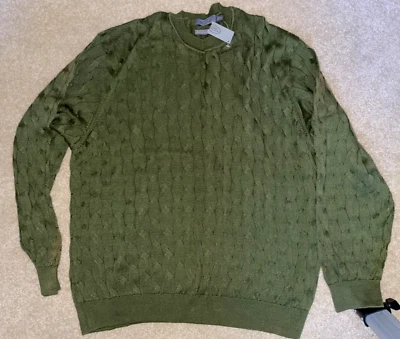 Talbots Mens Olive Green Pima Cotton Sweater Size XL "NWT" - Image 1 of 3