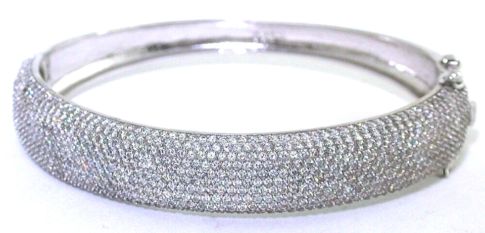 JUEGO PAVÉ CIRCONIO REDONDO 11 FILAS BISAGRAS PLATA DE LEY 925 BRAZALETE EBS9456/121424 Foto 1 de 4