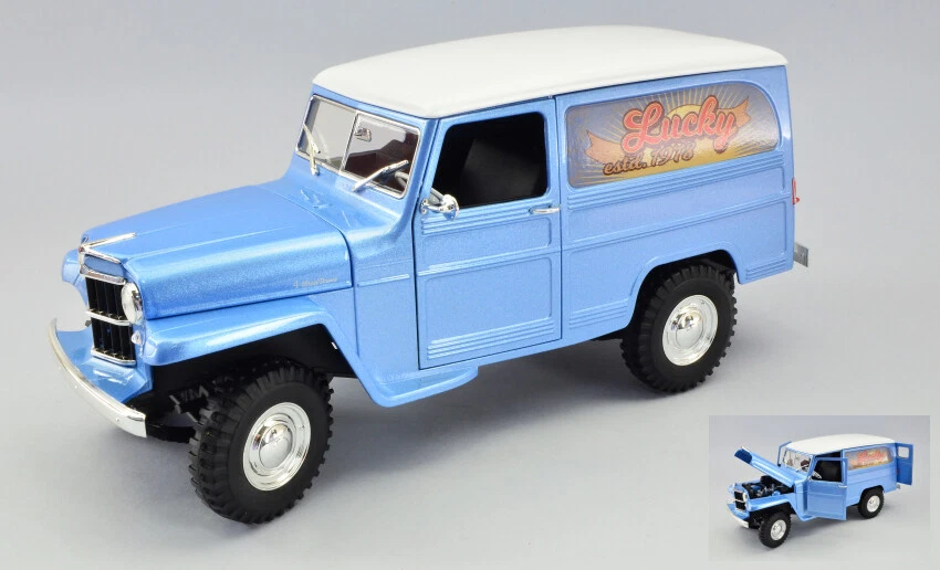 Modellino Auto Scala 1:18 Lucky DieCast WILLYS JEEP VAN modellismo statico - Immagine 1 di 1