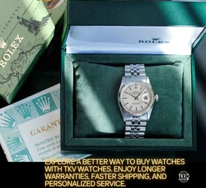 Rolex Mens Datejust 18KW Gold Steel Silver Dial 36mm Watch Original Papers - Picture 1 of 20