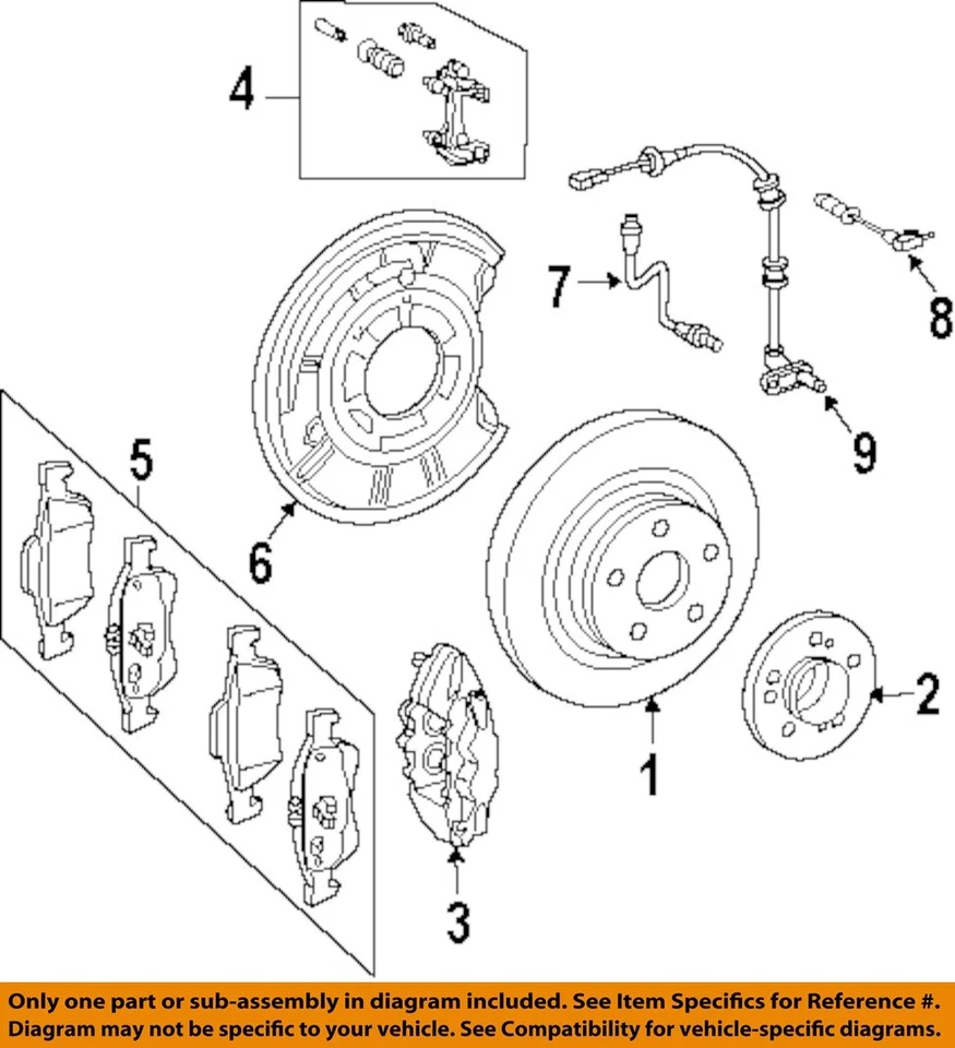 MERCEDES OEM 07-12 CLS63 AMG Brake Components-Brake Pads 005420252041 - Imagem 1 de 1