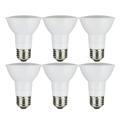 6 Pack Sunlite LED PAR20 Reflector HE 7.5W 50W Equal Bulb E26 Base Warm White - Image 1 of 2