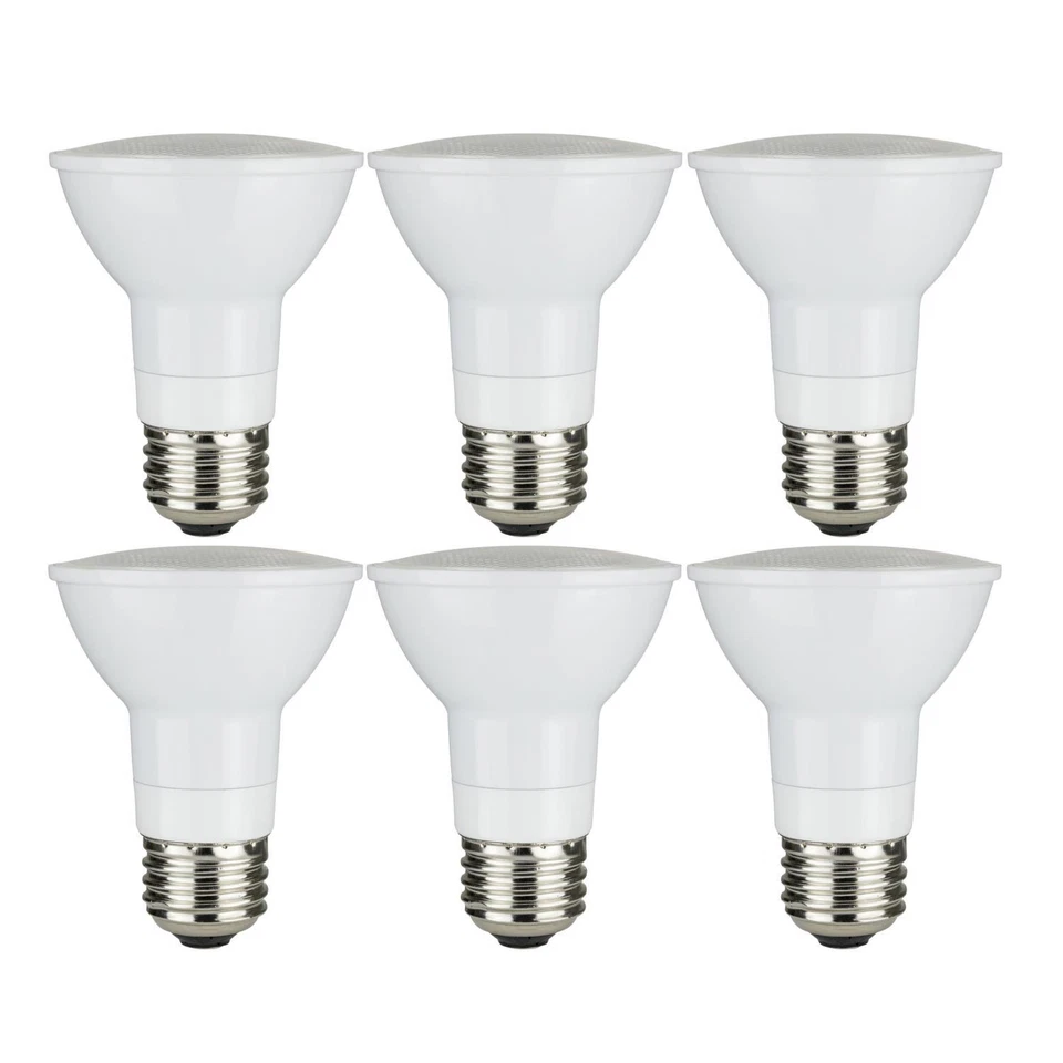 6 Pack Sunlite LED PAR20 Reflector HE 7.5W 50W Equal Bulb E26 Base Warm White - Image 1 of 2
