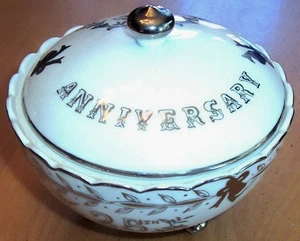 Lefton China 25th Anniversary Candy Dish - Picture 1 of 1