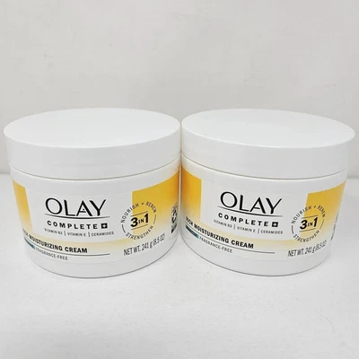 Olay Completo + Crema Hidratante Rica - Sin Fragancia - Cuidado de la Piel 2 PACK Foto 1 de 4