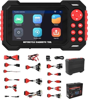 🔥2025 NUEVO escáner de diagnóstico de motocicleta lector de códigos OBD2 apto para Kawasaki Honda Foto 1 de 4