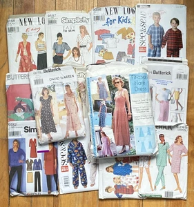 Lot of 14 mixed sewing patters Butterick, Simplicity, See & Sew Kids and Adults - Picture 1 of 2