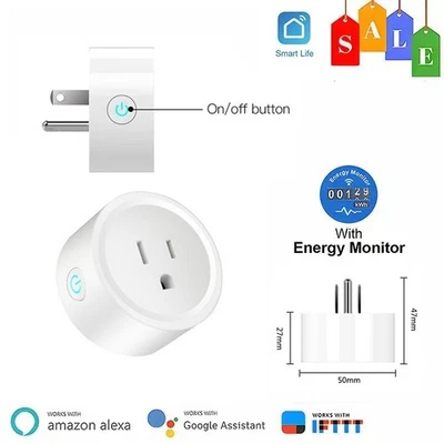Enchufe WiFi Inteligente Enchufe Control Remoto Temporizador Control por Voz Alexa Google Foto 1 de 4
