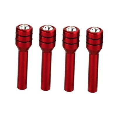 4 PIEZAS Perillas de Cerradura de Puerta de Coche Bling, Perno de Elevación de Puertas Automotrices con Diamantes de Imitación, Rojo Foto 1 de 4