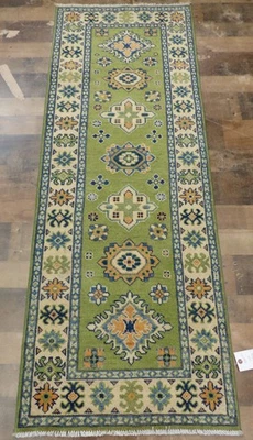 2'1'x5'8" New Green Pak Super Kazak hand knotted wool Oriental area rug runner - Image 1 of 4