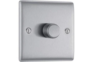 BG Electrical Intelligent Single Wall Dimmer Switch, 2 Way, Raised Profile, R... - Picture 1 of 7