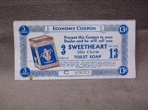 VINTAGE COLLECTIBLE MANHATTAN SOAP CO SWEETHEART SKIN CHARM TOILET CERTIFICATE - Picture 1 of 8