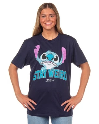 Disney Lilo & Stitch Women's Stitch Stay Weird Boyfriend Fit T-Shirt - Image 1 of 3