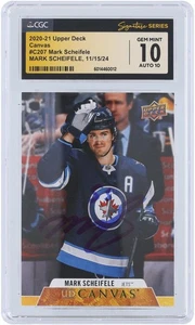 Mark Scheifele Jets Autographed 2020-21 Upper Deck Canvas #C207 CGC 10/10 Card - Picture 1 of 2