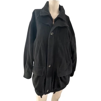 Bugatti Pure New Wool Black Lined Coat Jacket Mens Size 46 Casual Outerwear Warm - Image 1 of 4