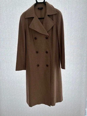 AKRIS 100% Silk Brown Long Coat (Removable Hood) - Image 1 of 4