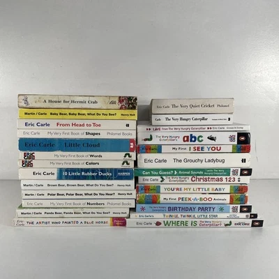 Lot of 26 Eric Carle Picture Books for Children's Kid Toddler Brown Bear Animals - Image 1 of 4