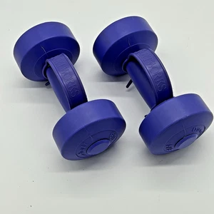 5 lb. Hand Weights - SportWorks  Round End Dumbbells Pair, Plastic Coated, Green - Picture 1 of 5