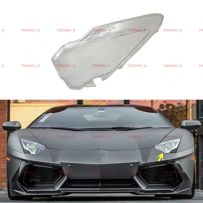 For Lamborghini Aventador 2012-2021 -Left Side Front Headlight Lens Cover + Glue - Image 1 of 4